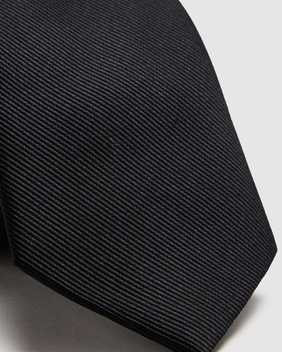 Diagonal Drill Tie, Black, hi-res